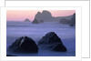 USA, California, Redwood National Park, Rocky shore with surf, dusk by Anonymous