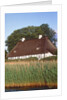 Half timbered house with reed roof by Anonymous