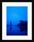 Landscape around a lake in the dawn by Anonymous
