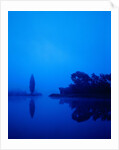 Landscape around a lake in the dawn by Anonymous