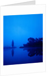 Landscape around a lake in the dawn by Anonymous