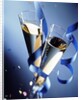 Two champagne glasses and ribbons by Anonymous