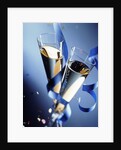 Two champagne glasses and ribbons by Anonymous