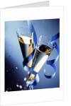 Two champagne glasses and ribbons by Anonymous
