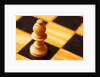 Pawn on chessboard by Anonymous