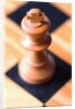 King chess piece on chessboard by Anonymous