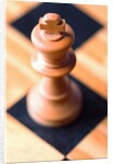 King chess piece on chessboard by Anonymous