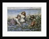 Young Girls in a Field of Cornflowers by Edward Atkinson Hornel