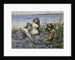 Young Girls in a Field of Cornflowers by Edward Atkinson Hornel