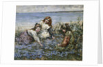 Young Girls in a Field of Cornflowers by Edward Atkinson Hornel