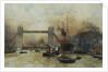 Shipping by Tower Bridge, London, England by Charles Dixon