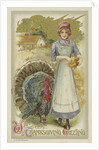 With Thanksgiving Greeting Postcard by Anonymous