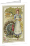 With Thanksgiving Greeting Postcard by Anonymous