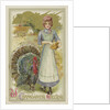 With Thanksgiving Greeting Postcard by Anonymous