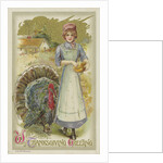 With Thanksgiving Greeting Postcard by Anonymous
