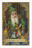 Christmas Greetings Postcard with Father Christmas by Anonymous