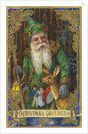 Christmas Greetings Postcard with Father Christmas by Anonymous