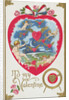 To My Valentine Postcard with Cupids and Hearts by Anonymous