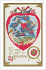 To My Valentine Postcard with Cupids and Hearts by Anonymous