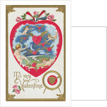 To My Valentine Postcard with Cupids and Hearts by Anonymous