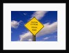 Rough Road Highway Sign, Yellowstone National Park, Wyoming by Anonymous