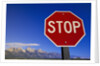 Stop Sign Near Teton Range, Wyoming by Anonymous