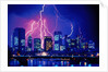 Lightning over the skyline of Frankfurt/Main by Anonymous