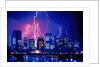 Lightning over the skyline of Frankfurt/Main by Anonymous