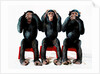 Three chimpanzees by Anonymous