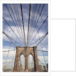 Low angle view of suspension cables, Brooklyn Bridge, New York City, New York, USA by Anonymous