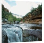 Low angle view of stream running through rural setting by Anonymous