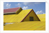 Detail view of a yellow rooftop by Anonymous