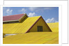 Detail view of a yellow rooftop by Anonymous