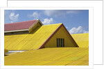 Detail view of a yellow rooftop by Anonymous
