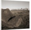 Row of Moai statues, Easter Island, Chile by Anonymous