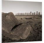 Row of Moai statues, Easter Island, Chile by Anonymous