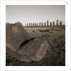 Row of Moai statues, Easter Island, Chile by Anonymous