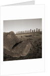 Row of Moai statues, Easter Island, Chile by Anonymous