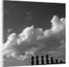 Distant view of Moai statues, Easter Island, Chile by Anonymous
