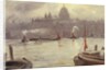 St. Paul's Cathedral and River Thames, London, England by George Hyde-Pownall