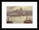 St. Paul's Cathedral and River Thames, London, England by George Hyde-Pownall