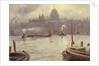 St. Paul's Cathedral and River Thames, London, England by George Hyde-Pownall
