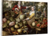 The Four Elements: A Greengrocer's Stall with the Flight into Egypt Beyond by Joachim Beuckelaer