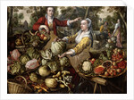 The Four Elements: A Greengrocer's Stall with the Flight into Egypt Beyond by Joachim Beuckelaer