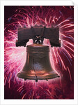 The Liberty Bell and Fireworks by Anonymous