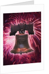 The Liberty Bell and Fireworks by Anonymous