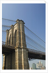 Brooklyn Bridge Tower and Lower Manhattan by Anonymous