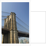 Brooklyn Bridge Tower and Lower Manhattan by Anonymous