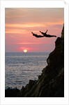 Acapulco Cliff Divers at Sunset by Anonymous