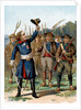 Trade Card of Henri de la Rochejaquelein Leading a Revolt by Anonymous